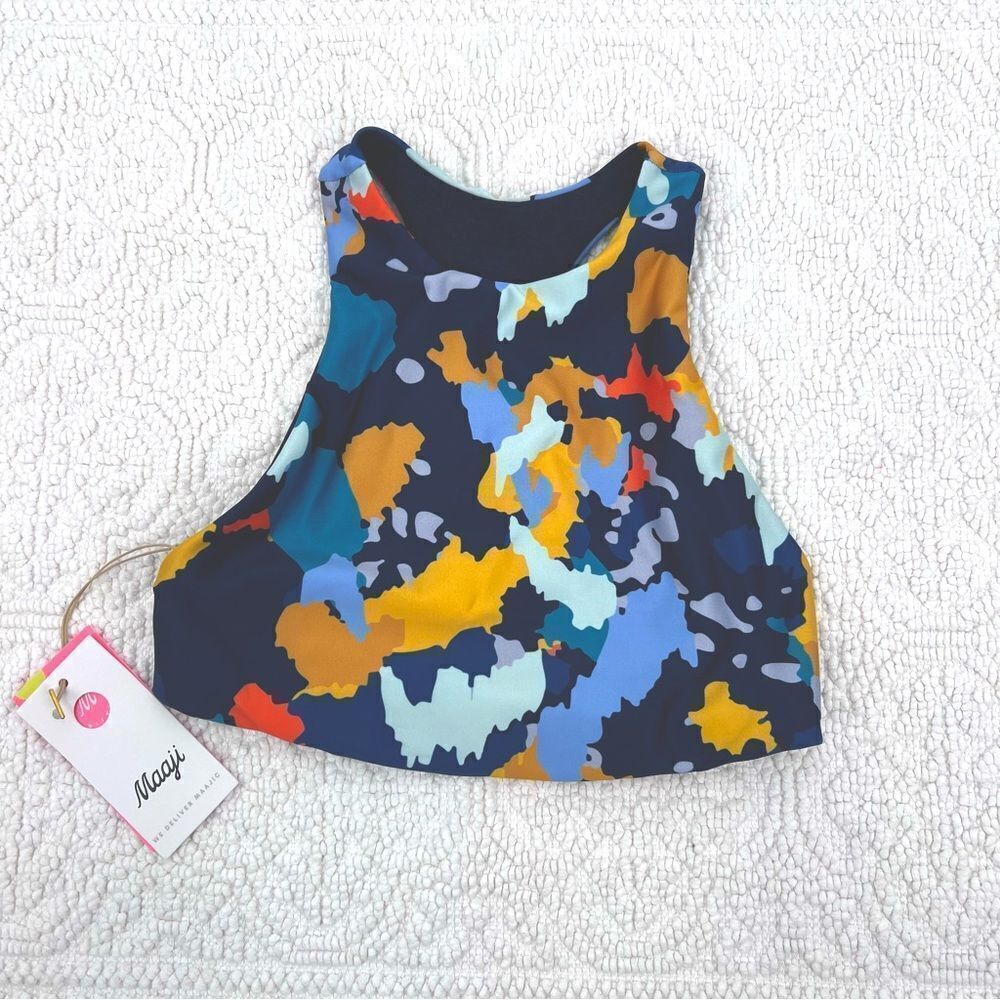 NWT Maaji Crop Top Reversible Splatter Sympathy